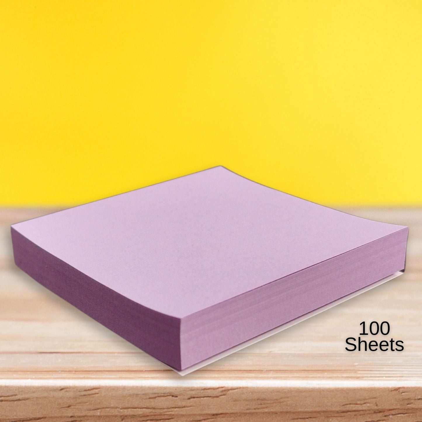 100% Recycled Sticky Memo Pads - Pastel Purple Lilac, Eco-Friendly, 100 Notes, 76mm x 76mm