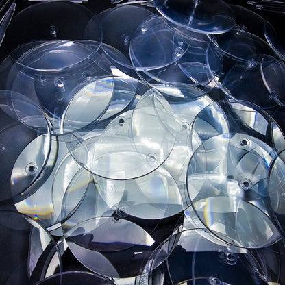 60mm Round Flying Bases – Clear Plastic Stands for Sci-Fi & Fantasy Wargaming Miniatures