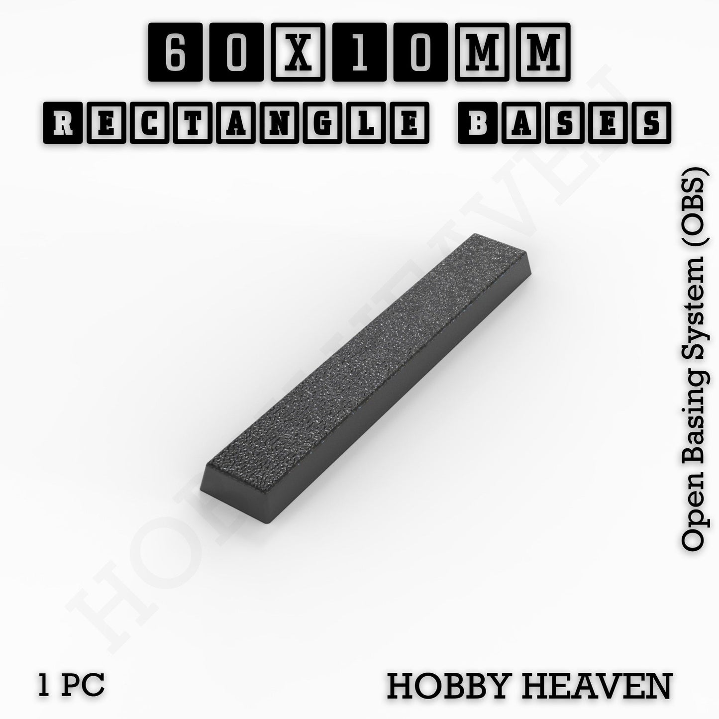 Rectangle Bases Range Sizes - 75x30mm to 125x40mm Medium Sizes 3d Print Full Range Tabletop Games