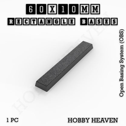 Rectangle Bases Range Sizes - 75x30mm to 125x40mm Medium Sizes 3d Print Full Range Tabletop Games