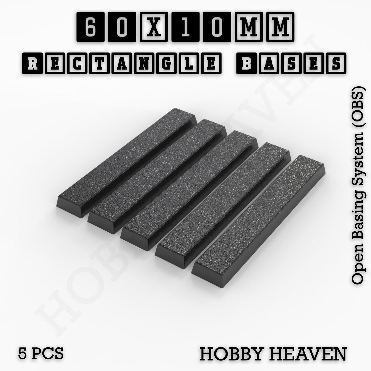 Rectangle Bases Range Sizes - 75x30mm to 125x40mm Medium Sizes 3d Print Full Range Tabletop Games