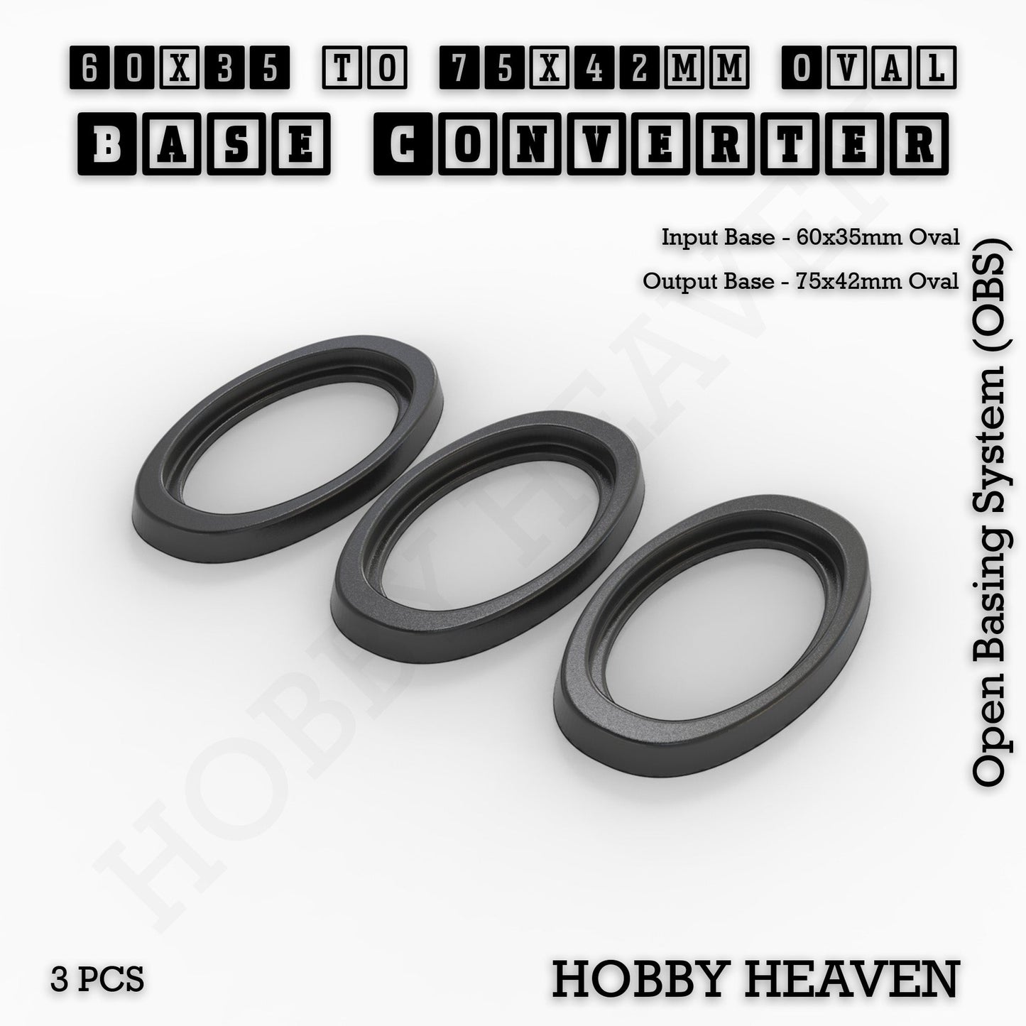 Oval To Oval Bases Size Converters 3d Print Full Range