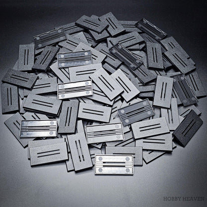 60x30mm Rectangle Slotted Plastic Bases