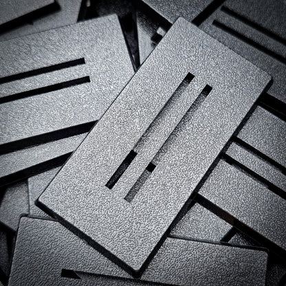 60x30mm Rectangle Slotted Plastic Bases