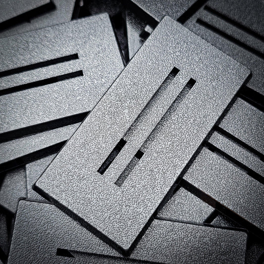 60x30mm Rectangle Slotted Plastic Bases