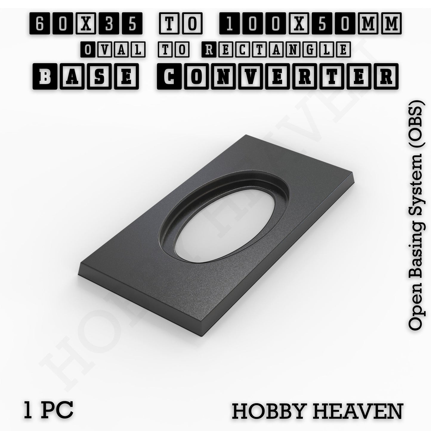 Wargaming Oval to Rectangle Base Converters – Tabletop Games | 3D Printed Tabletop Accessories