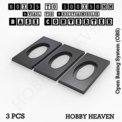 Wargaming Oval to Rectangle Base Converters – Tabletop Games | 3D Printed Tabletop Accessories