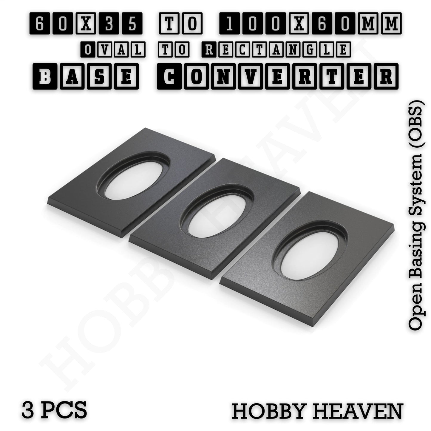 Wargaming Oval to Rectangle Base Converters – Tabletop Games | 3D Printed Tabletop Accessories