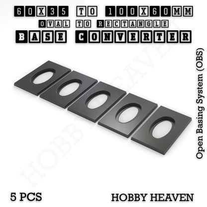 Wargaming Oval to Rectangle Base Converters – Tabletop Games | 3D Printed Tabletop Accessories