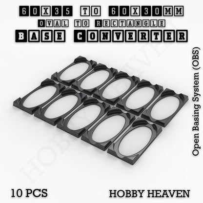 Wargaming Oval to Rectangle Base Converters – Tabletop Games | 3D Printed Tabletop Accessories