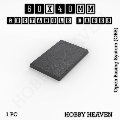Rectangle Bases Range Sizes - 75x30mm to 125x40mm Medium Sizes 3d Print Full Range Tabletop Games