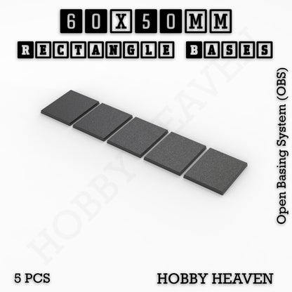 Rectangle Bases Range Sizes - 75x30mm to 125x40mm Medium Sizes 3d Print Full Range Tabletop Games