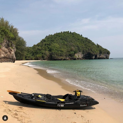 Kaafu Eco Solo Kayak | 100% Ocean Plastic | Black | Lightweight & Stable