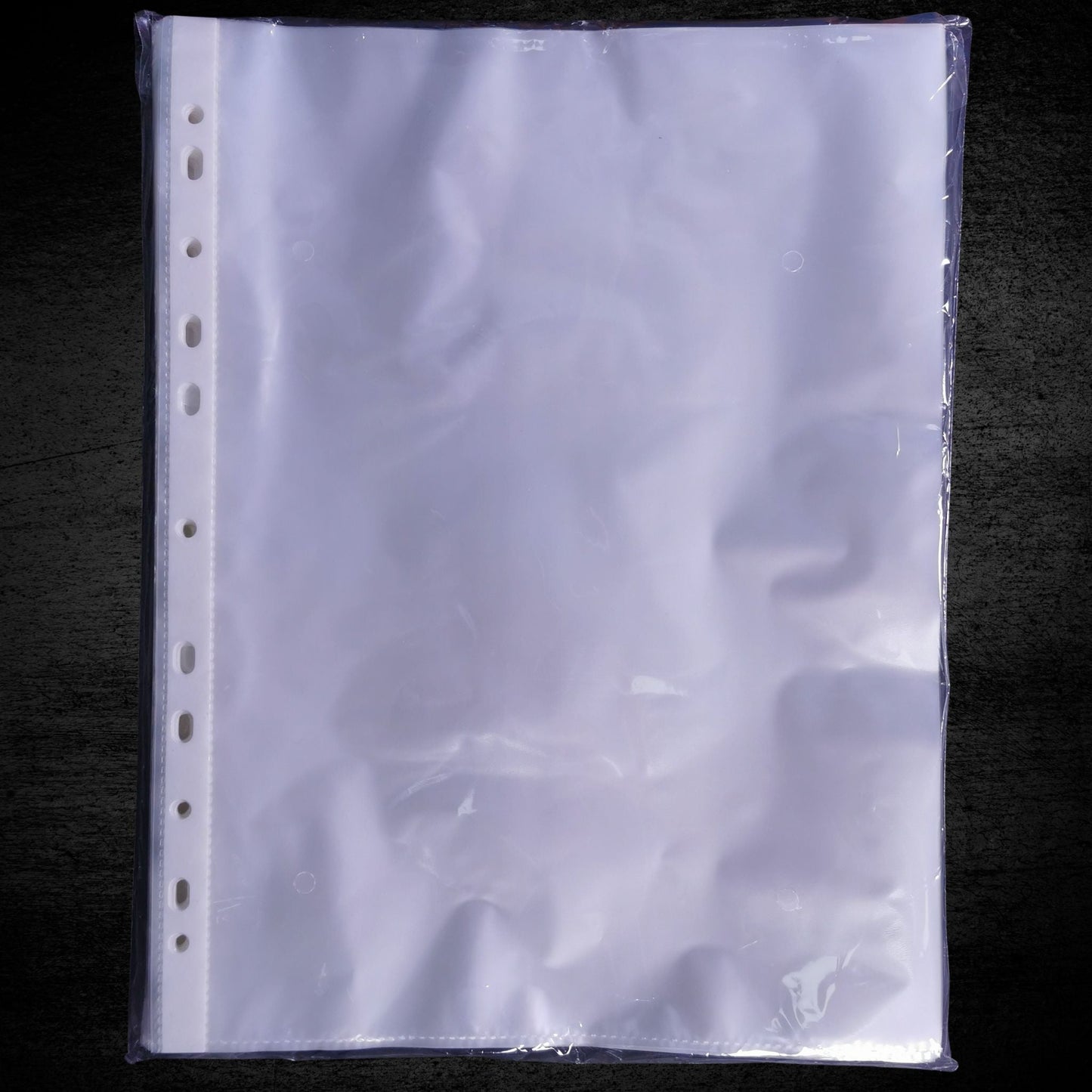 Clear View 100% Recycled A4 Punched Pockets Pack of 100, 30 Micron Thick