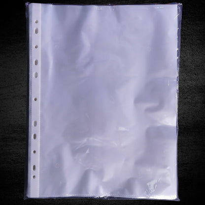 Clear View 100% Recycled A4 Punched Pockets Pack of 100, 30 Micron Thick