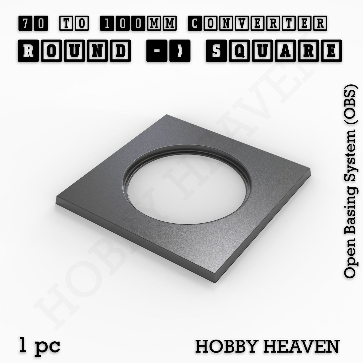 Round to Square Bases Shape and Size Converters 3d Print Full Range