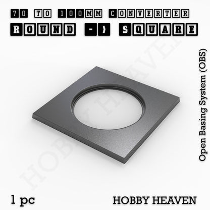 Round to Square Bases Shape and Size Converters 3d Print Full Range