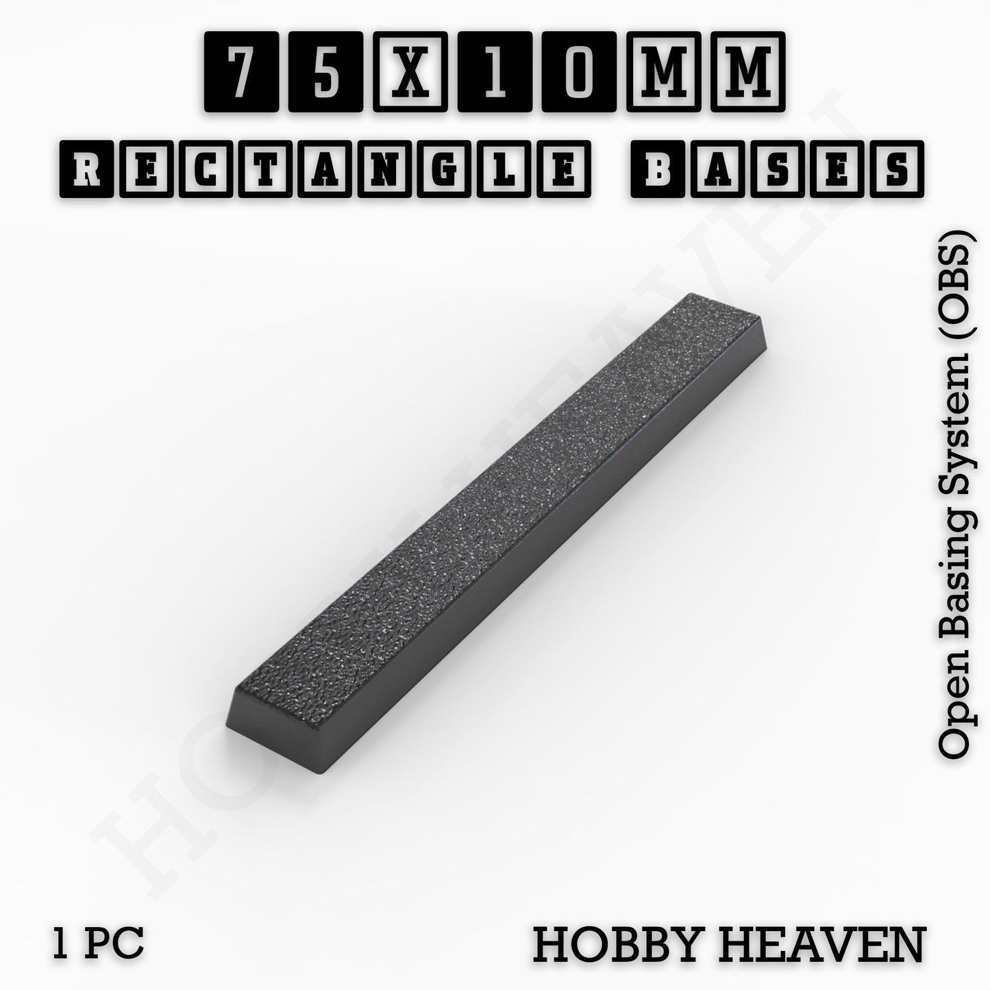 Rectangle Bases Range Sizes - 20x15mm to 75x25mm Small Sizes 3d Print Full Range Tabletop Games