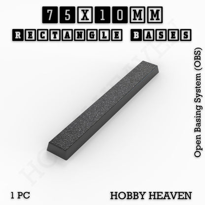 Rectangle Bases Range Sizes - 20x15mm to 75x25mm Small Sizes 3d Print Full Range Tabletop Games