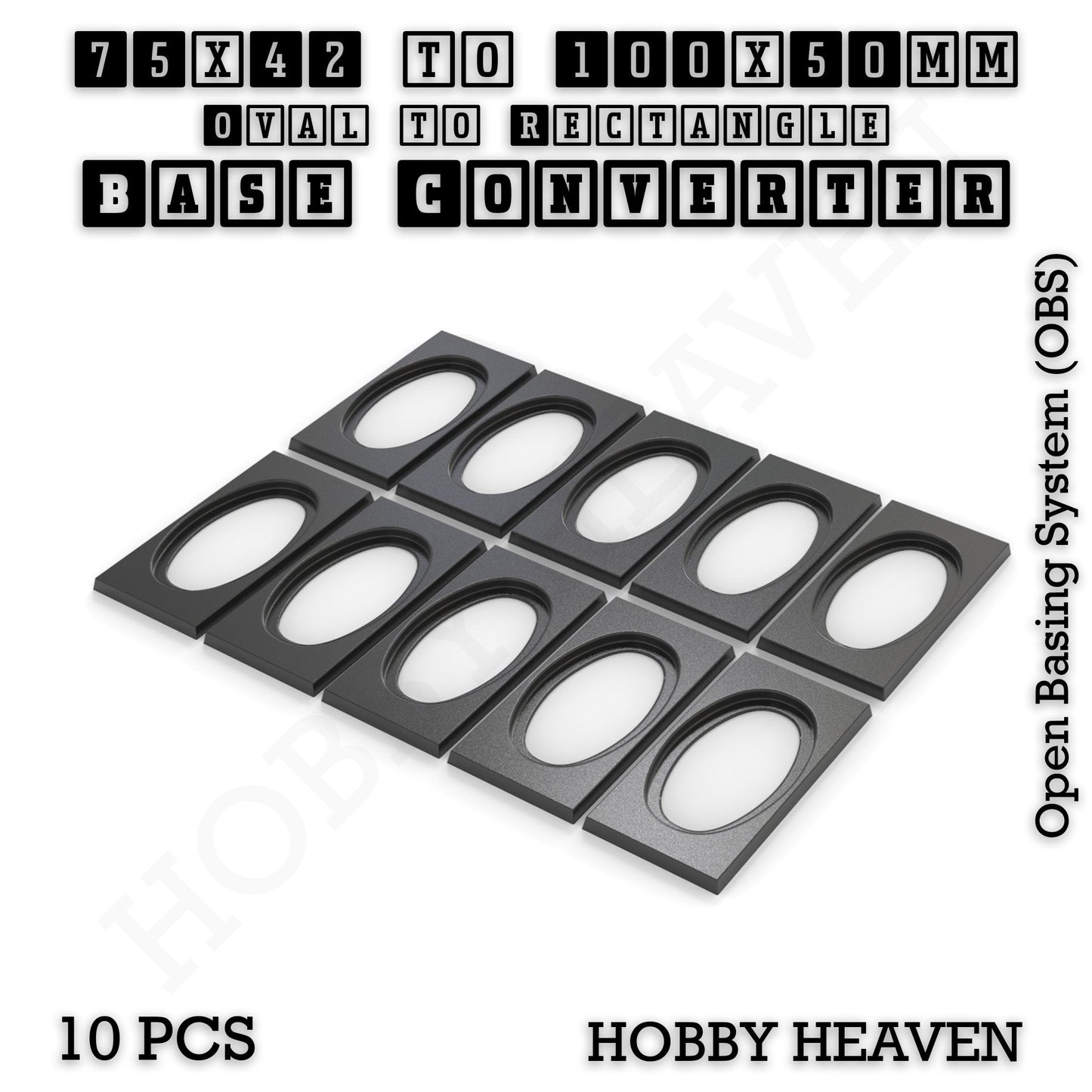 Wargaming Oval to Rectangle Base Converters – Tabletop Games | 3D Printed Tabletop Accessories