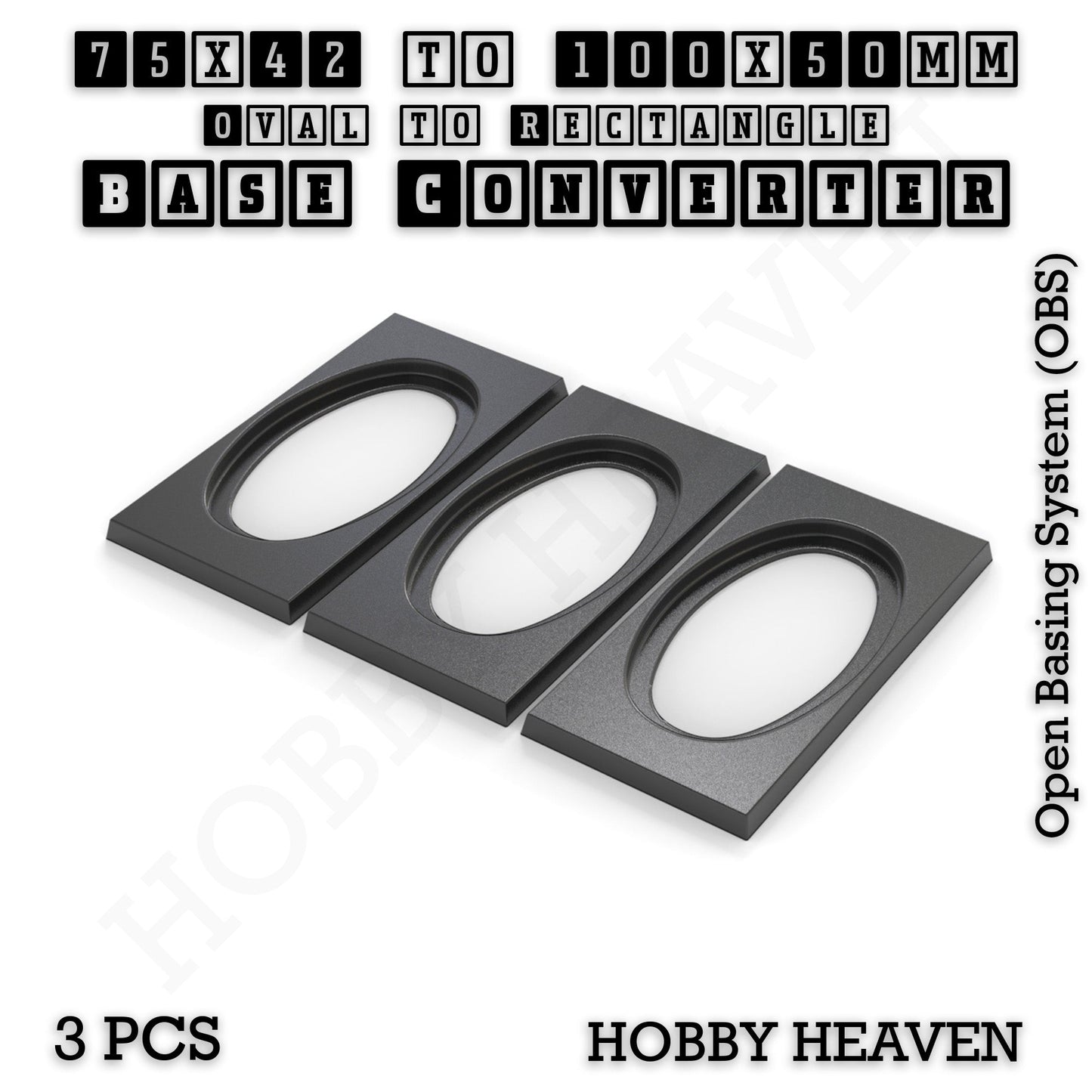 Wargaming Oval to Rectangle Base Converters – Tabletop Games | 3D Printed Tabletop Accessories