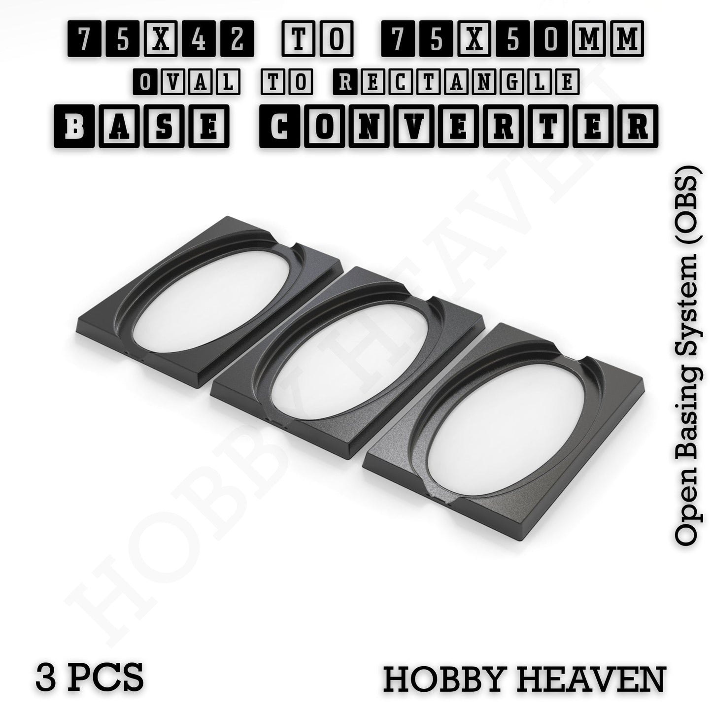 Wargaming Oval to Rectangle Base Converters – Tabletop Games | 3D Printed Tabletop Accessories