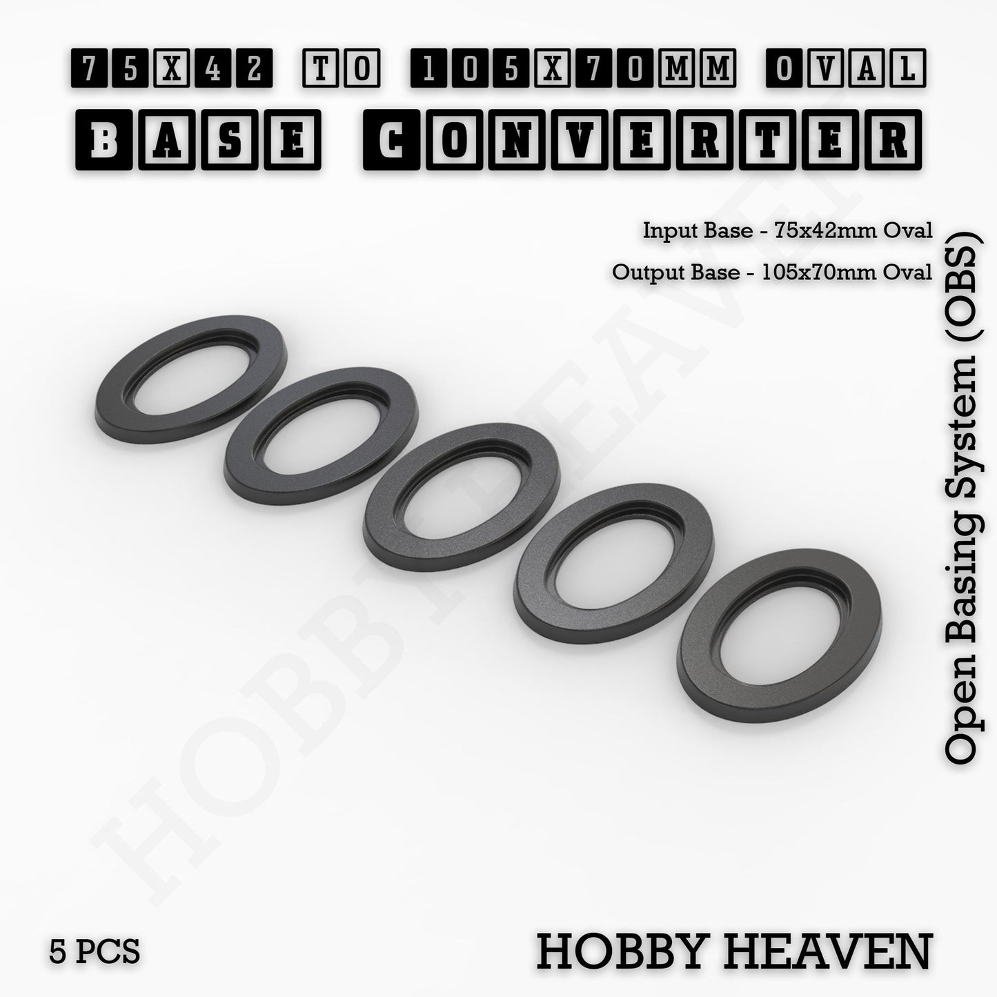 Oval To Oval Bases Size Converters 3d Print Full Range