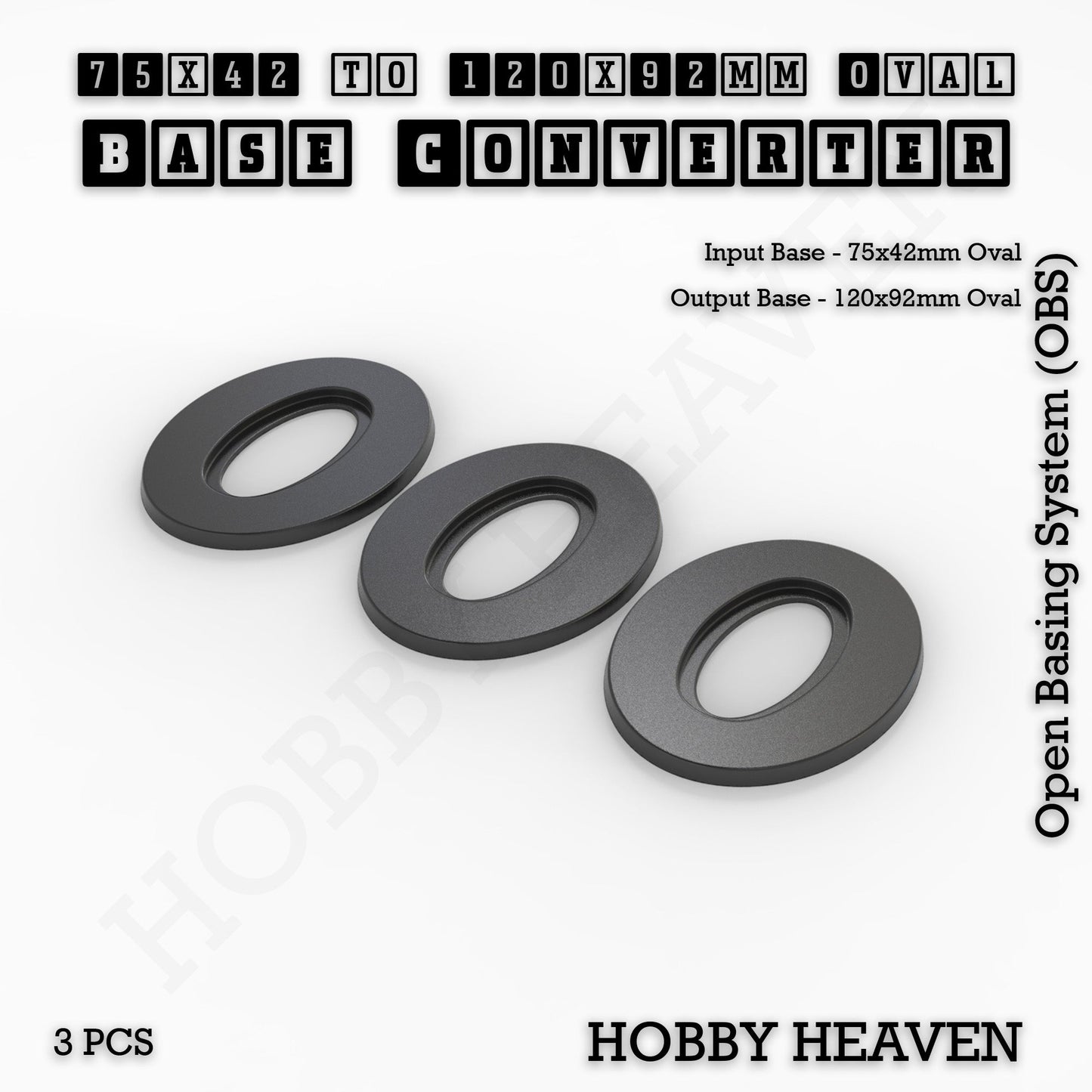 Oval To Oval Bases Size Converters 3d Print Full Range