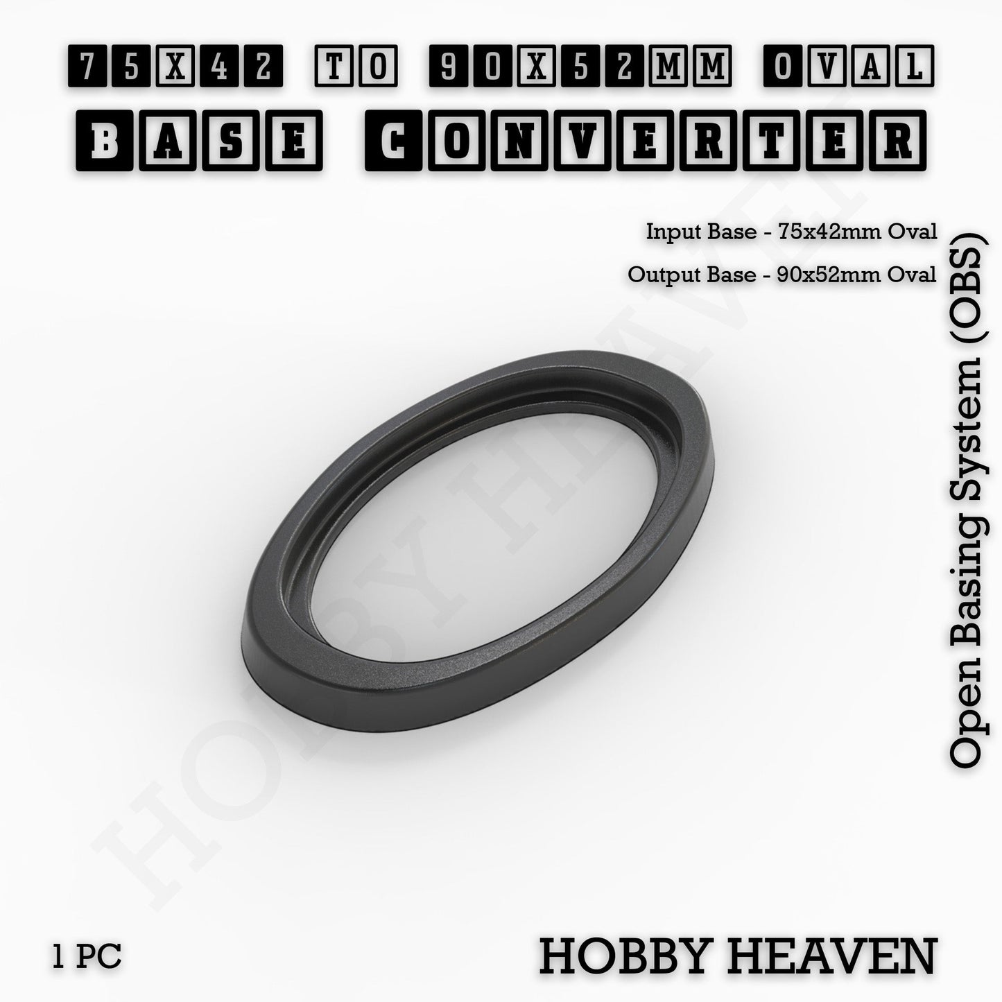 Oval To Oval Bases Size Converters 3d Print Full Range