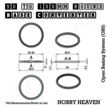 Round Bases Size Converters Round to Round 3d Print Full Range