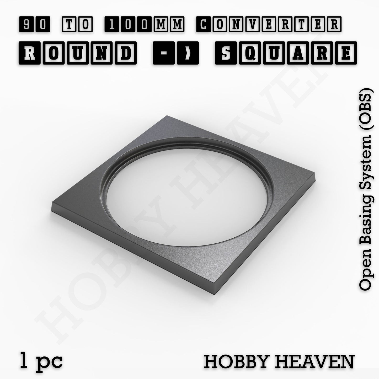 Round to Square Bases Shape and Size Converters 3d Print Full Range