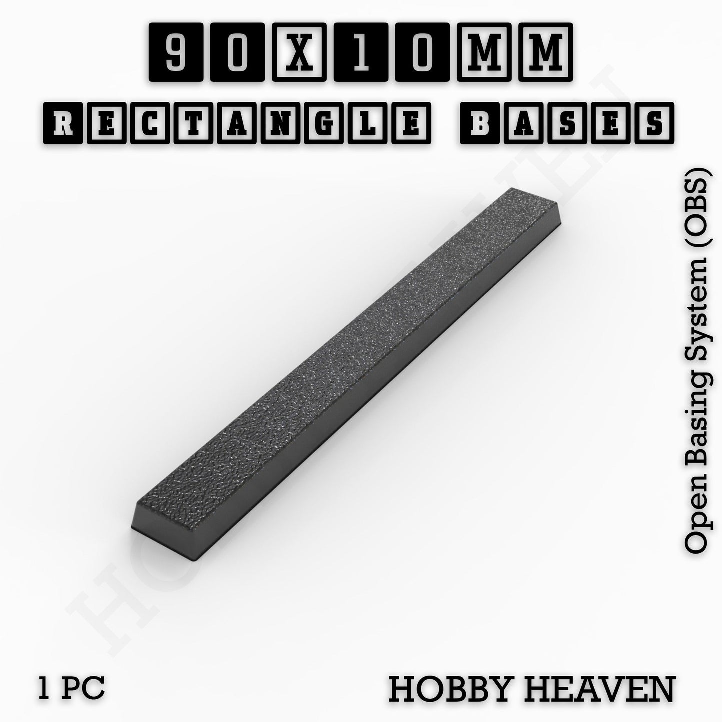 Rectangle Bases Range Sizes - 75x30mm to 125x40mm Medium Sizes 3d Print Full Range Tabletop Games