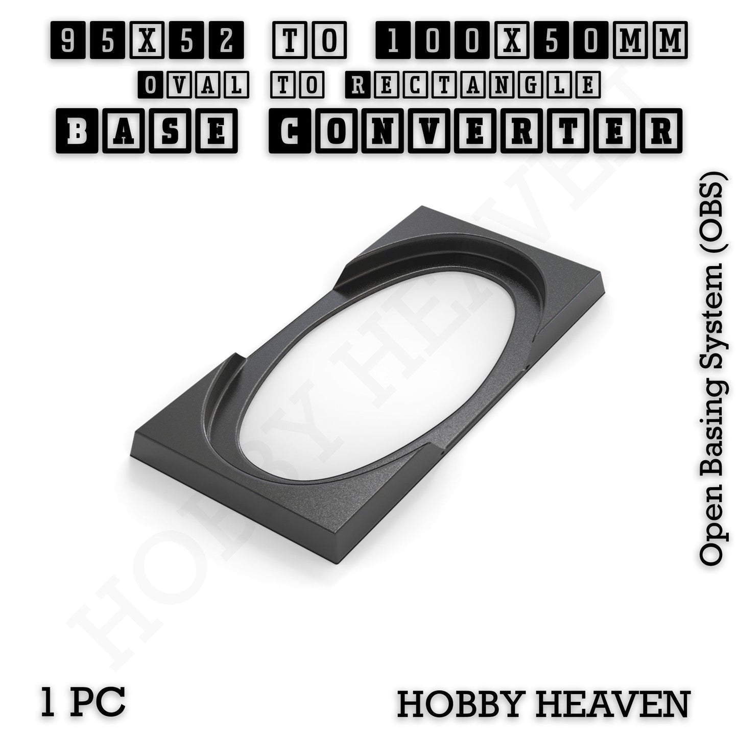 Wargaming Oval to Rectangle Base Converters – Tabletop Games | 3D Printed Tabletop Accessories