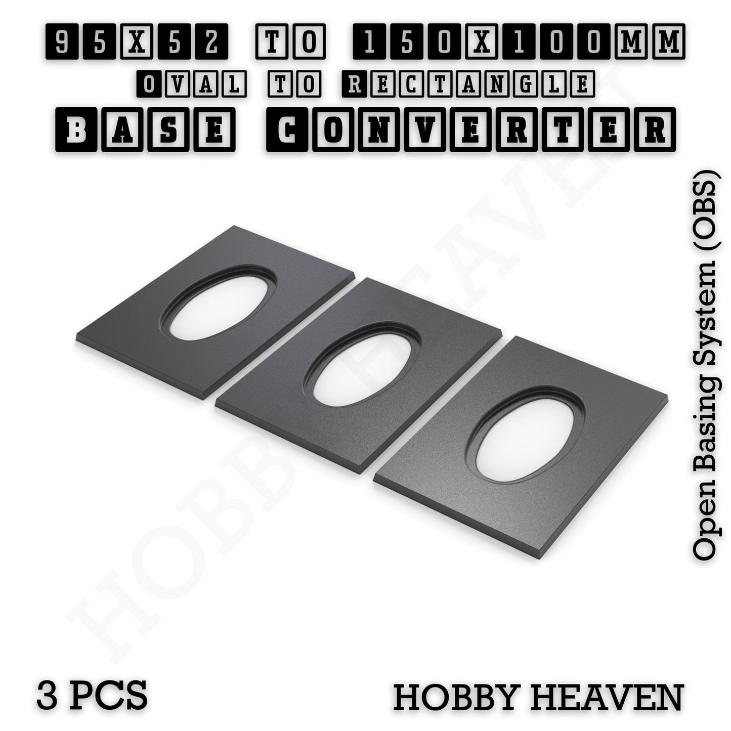 Wargaming Oval to Rectangle Base Converters – Tabletop Games | 3D Printed Tabletop Accessories
