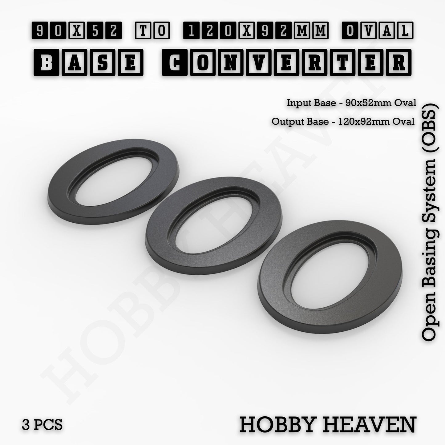 Oval To Oval Bases Size Converters 3d Print Full Range