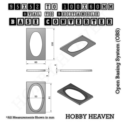 Wargaming Oval to Rectangle Base Converters – Tabletop Games | 3D Printed Tabletop Accessories