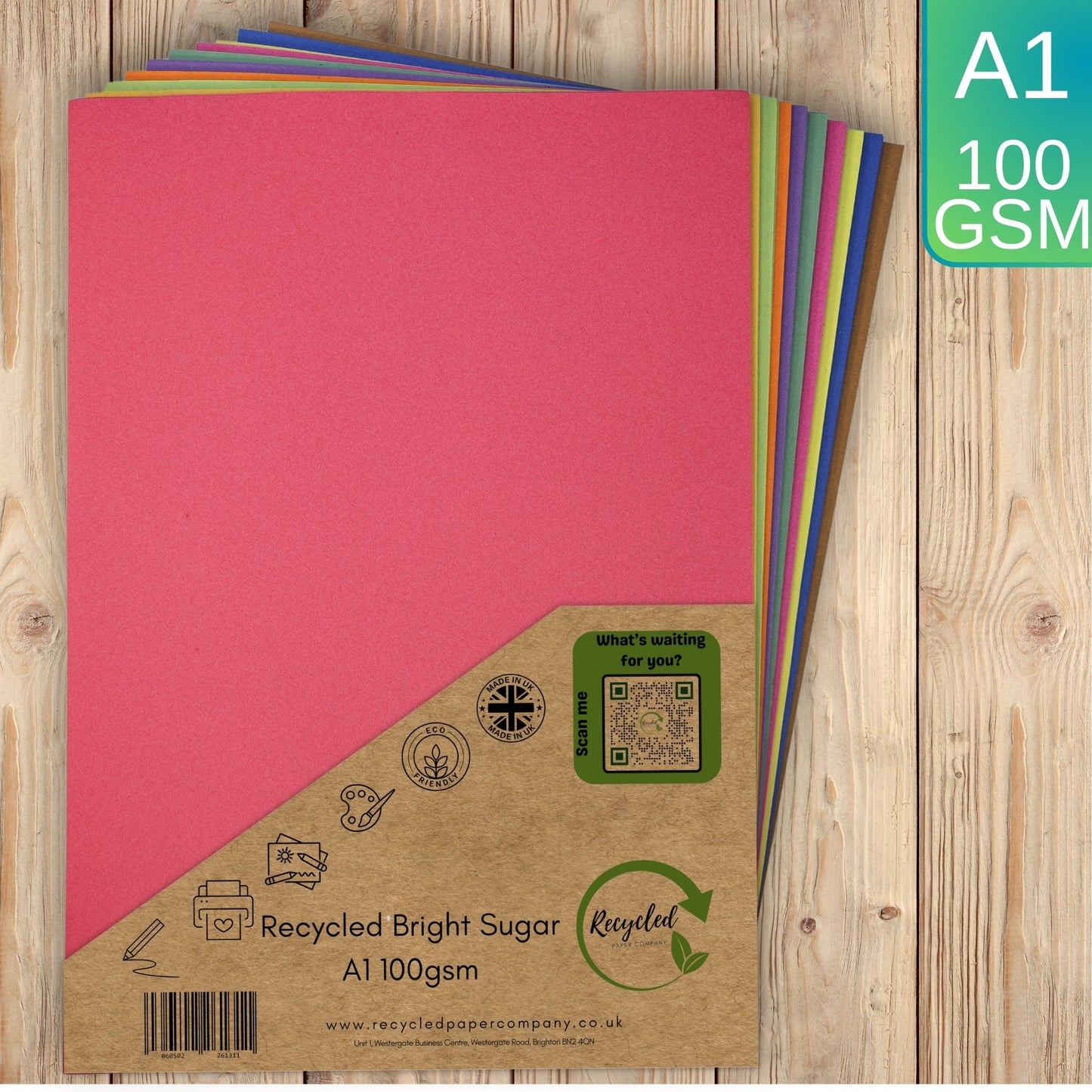 Bright A1 Sugar Paper 100gsm 10 Colours