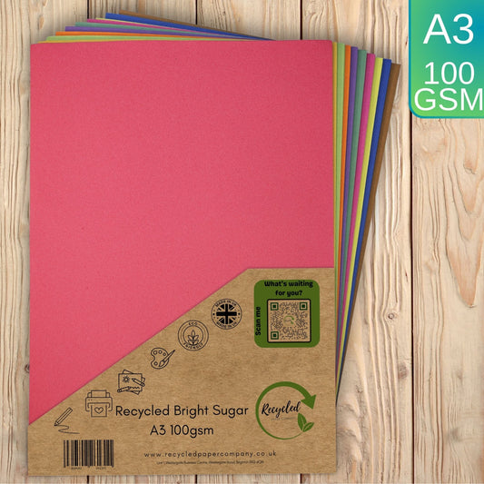 Bright A3 Sugar Paper 100gsm 10 Colours