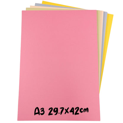 A3-A6 Recycled Pastel Card 180gsm - 5 Assorted Colours