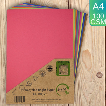 Bright A4 Sugar Paper 100gsm 10 Colours