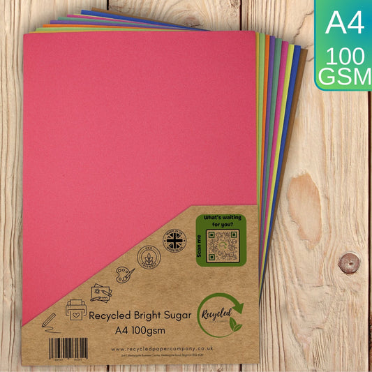 Bright A4 Sugar Paper 100gsm 10 Colours