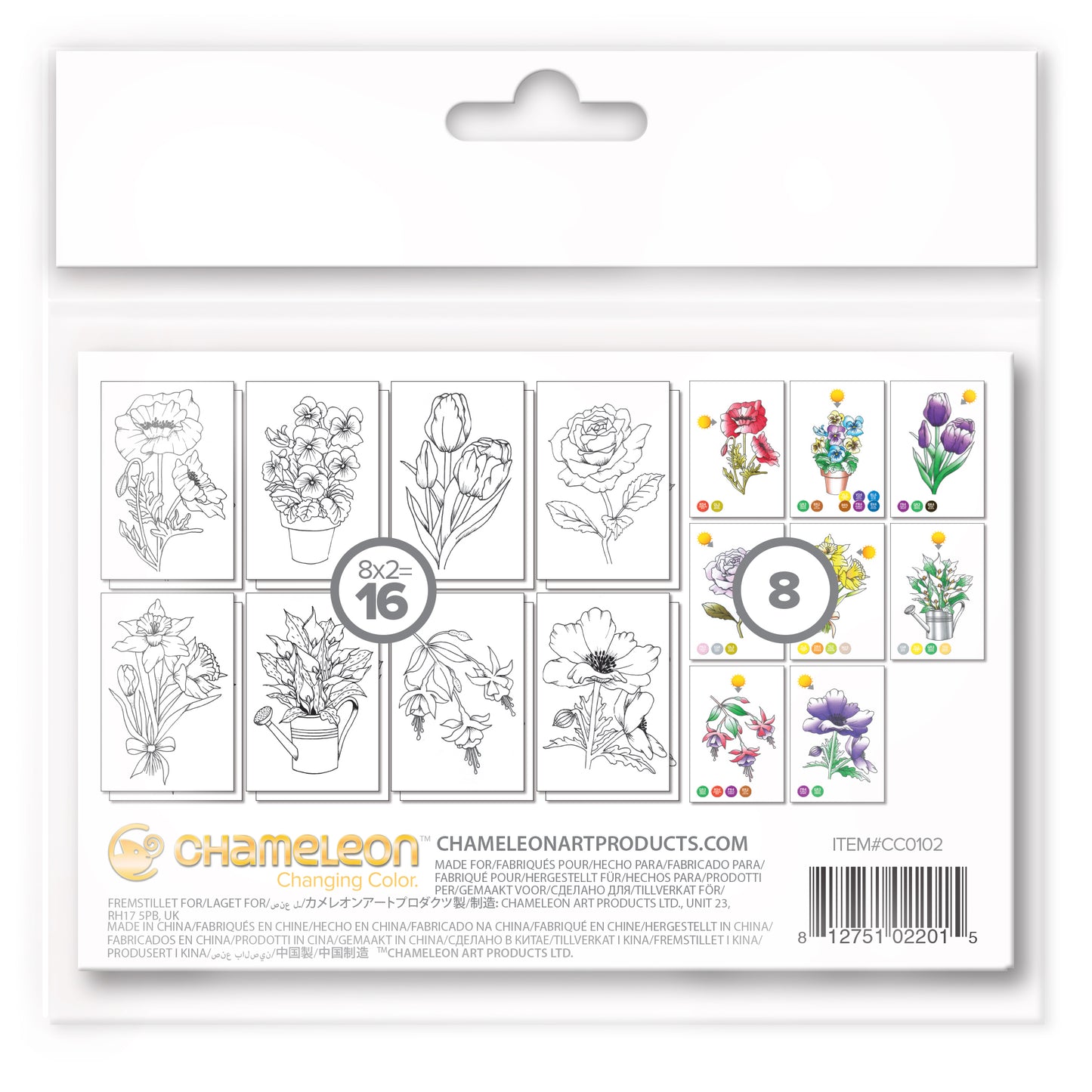 Chameleon Color Cards  - Flowers (16 Pack)