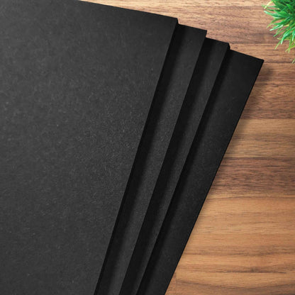 A3 Black Sugar Paper 100gsm - 100% Recycled, Ideal for Crafting and Drawing Projects