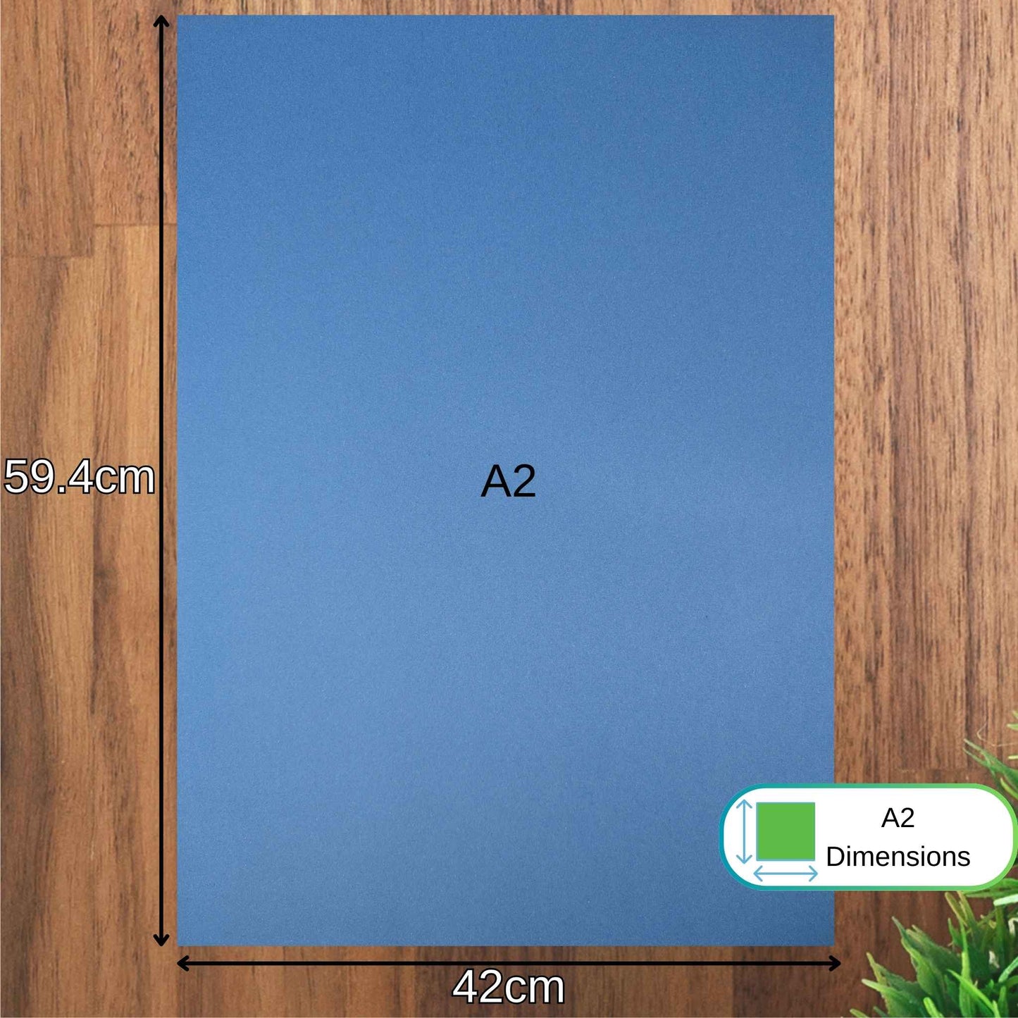 100% Recycled Blue Sugar Paper A2 100gsm - Perfect for Art, Craft and School Projects