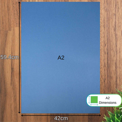 100% Recycled Blue Sugar Paper A2 100gsm - Perfect for Art, Craft and School Projects
