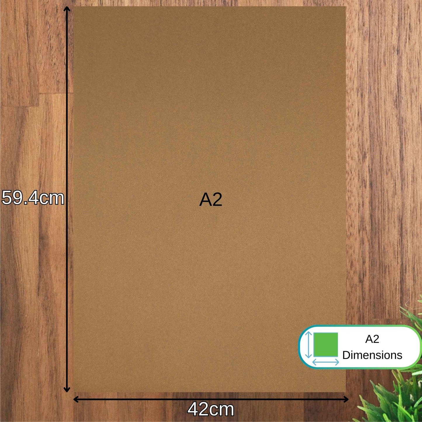 A2 Brown Sugar Paper 100gsm - 100% Recycled
