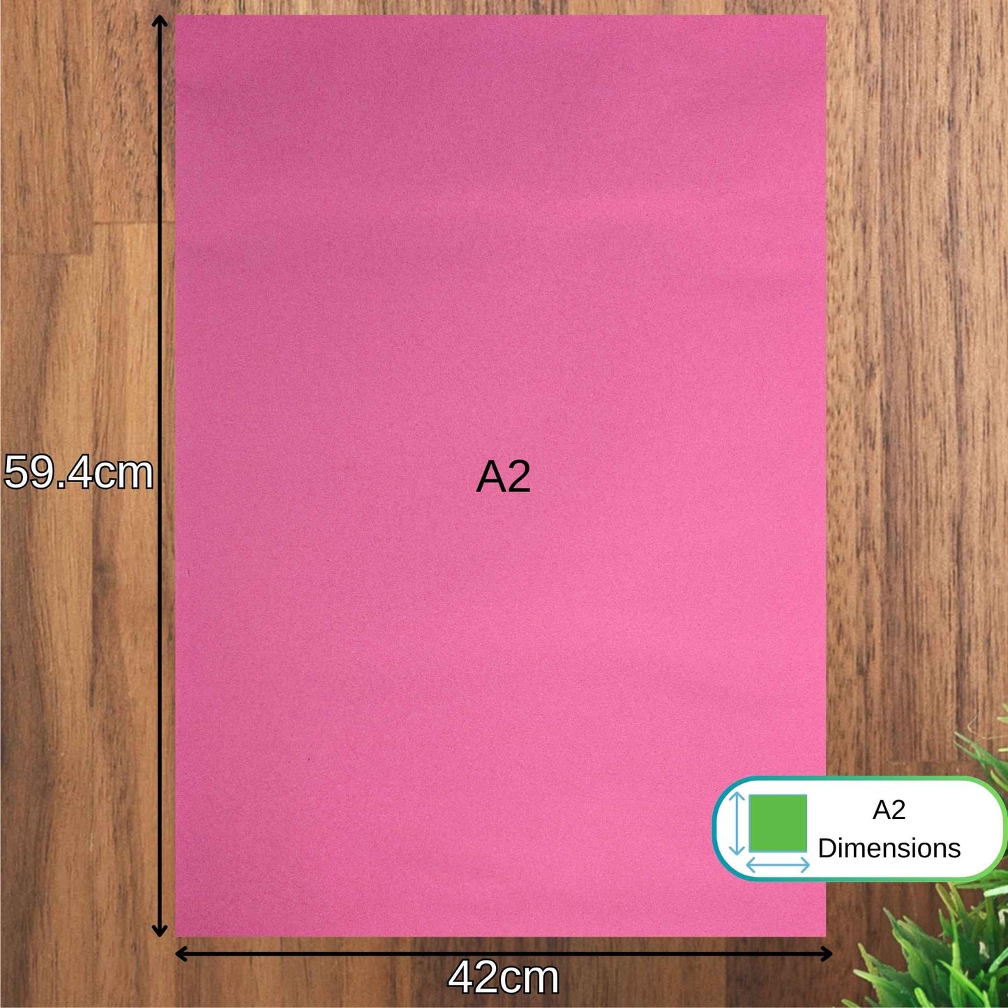 A2 Bright Pink Sugar Paper Recycled 100gsm