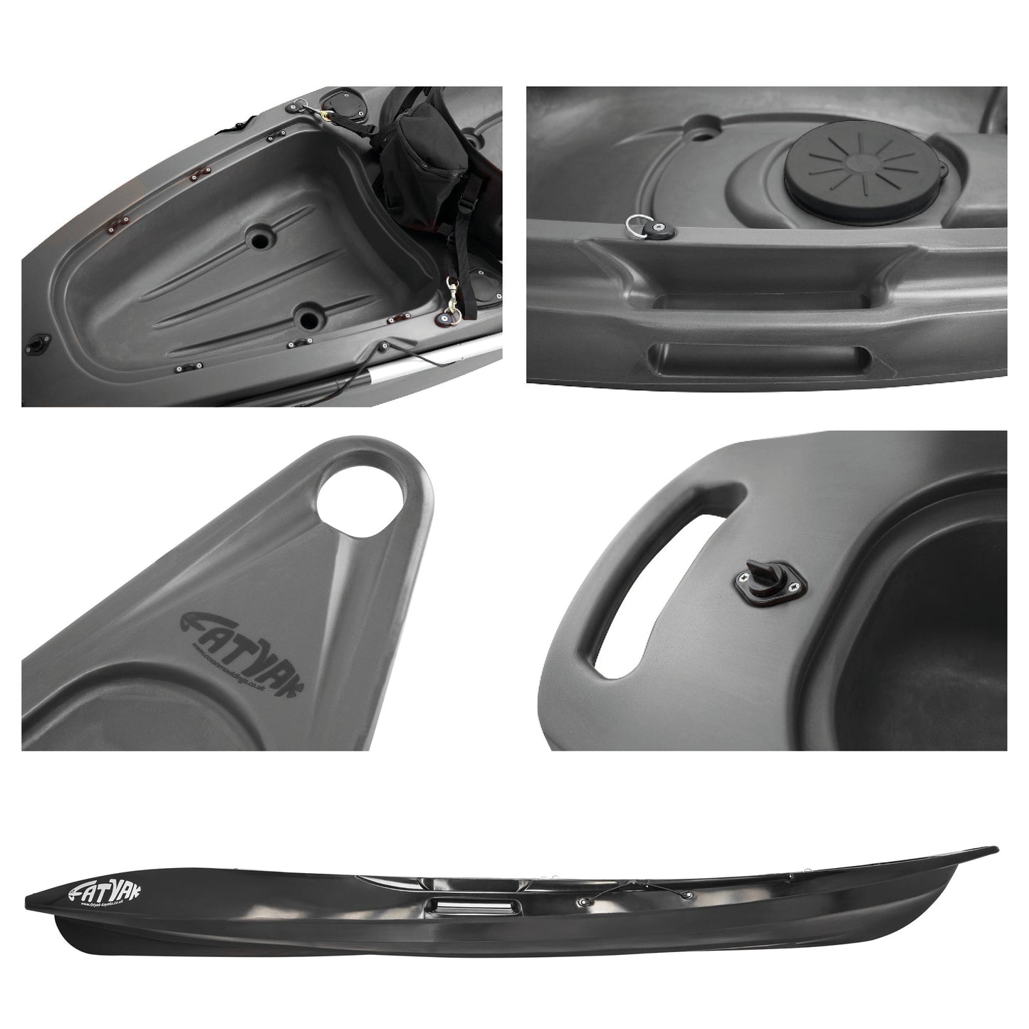 Mahee Eco Tandem Kayak | 100% Ocean Plastic | Black | Stable & Durable