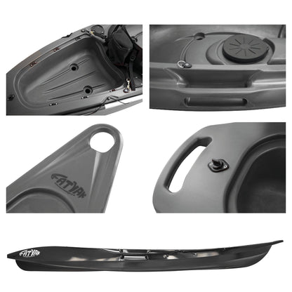 Mahee Eco Tandem Kayak | 100% Ocean Plastic | Black | Stable & Durable
