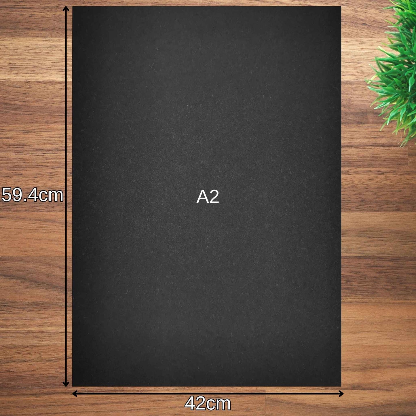 A2 Black Sugar Paper 100gsm